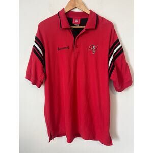 NFL Vintage Tampa Bay Buccaneers Red Short Sleeve Polo Size XL
